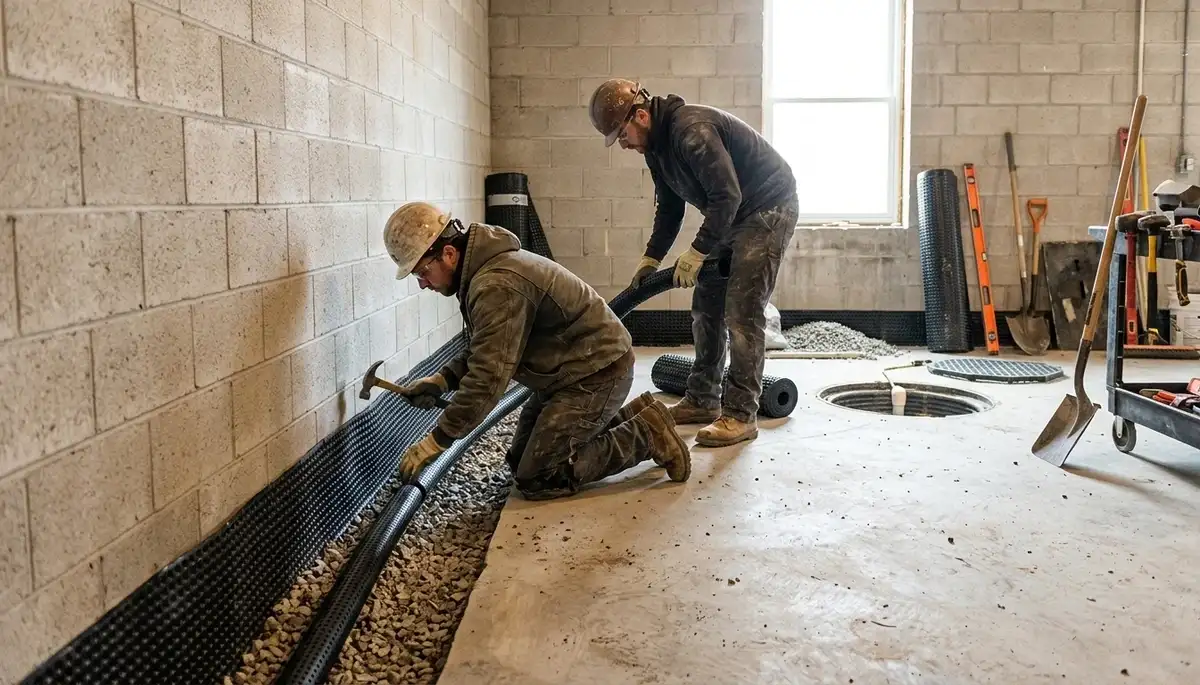 Rockford, IL basement waterproofing for water damage protection and moisture control